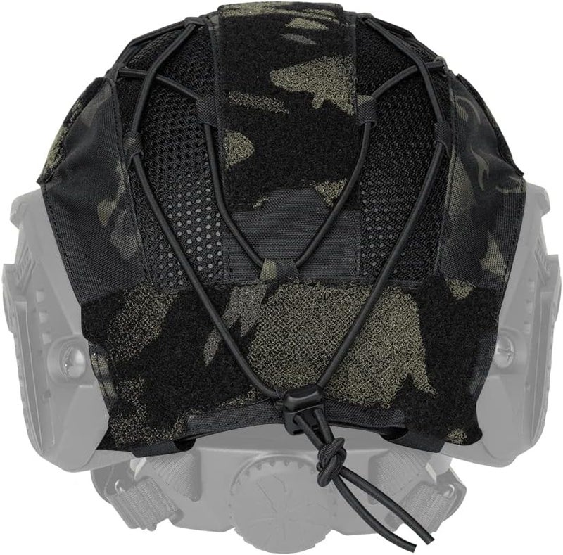 TOPTACPRO Tactical Helmet camo Cover for Fast Helmet in Size M/L, Paintball Shooting Gear - 500D Nylon -Without Helmet - Image 3